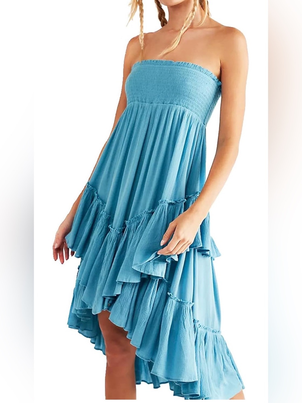 UIMLK- Bohemian Style Strapless High Low Dress
Sz.S  Never Been Worn